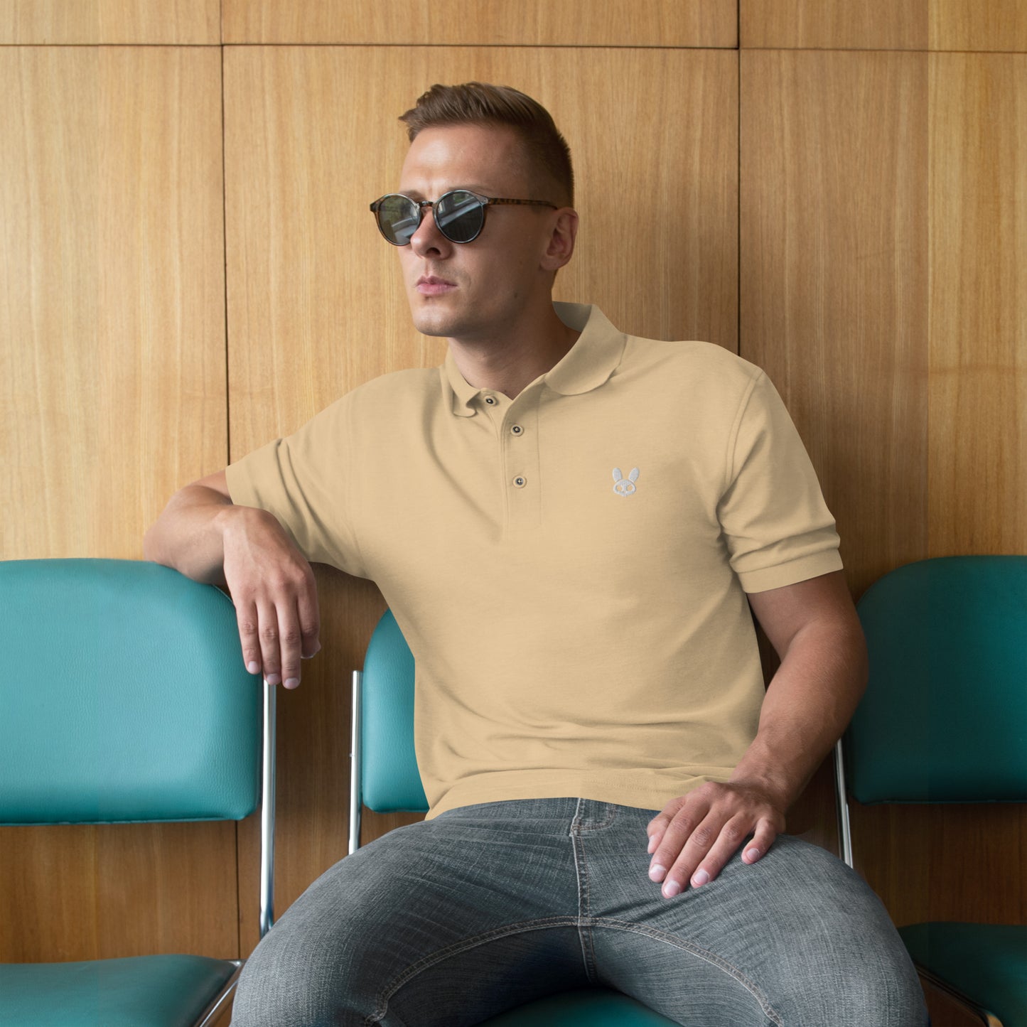RDZ Men's Premium Polo (White Logo)
