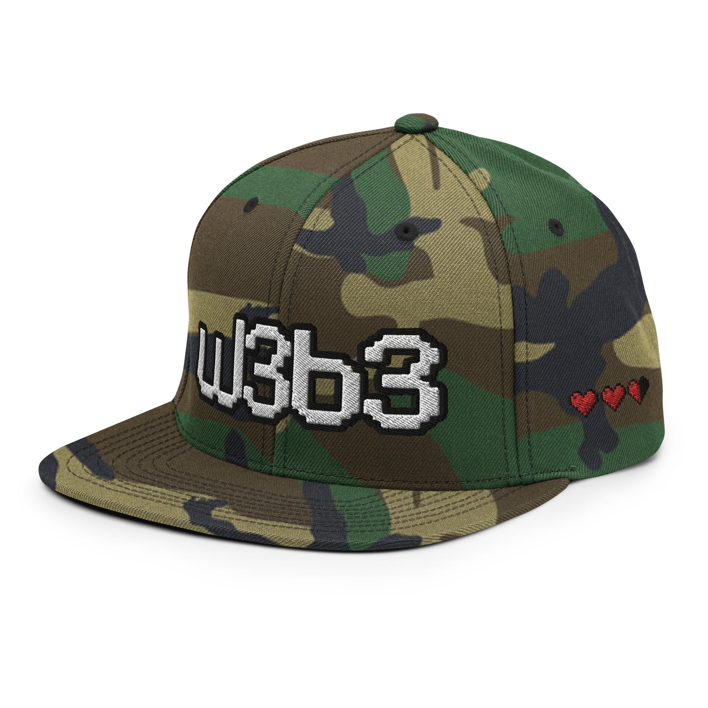 W3B3 Hearts Snapback Hat