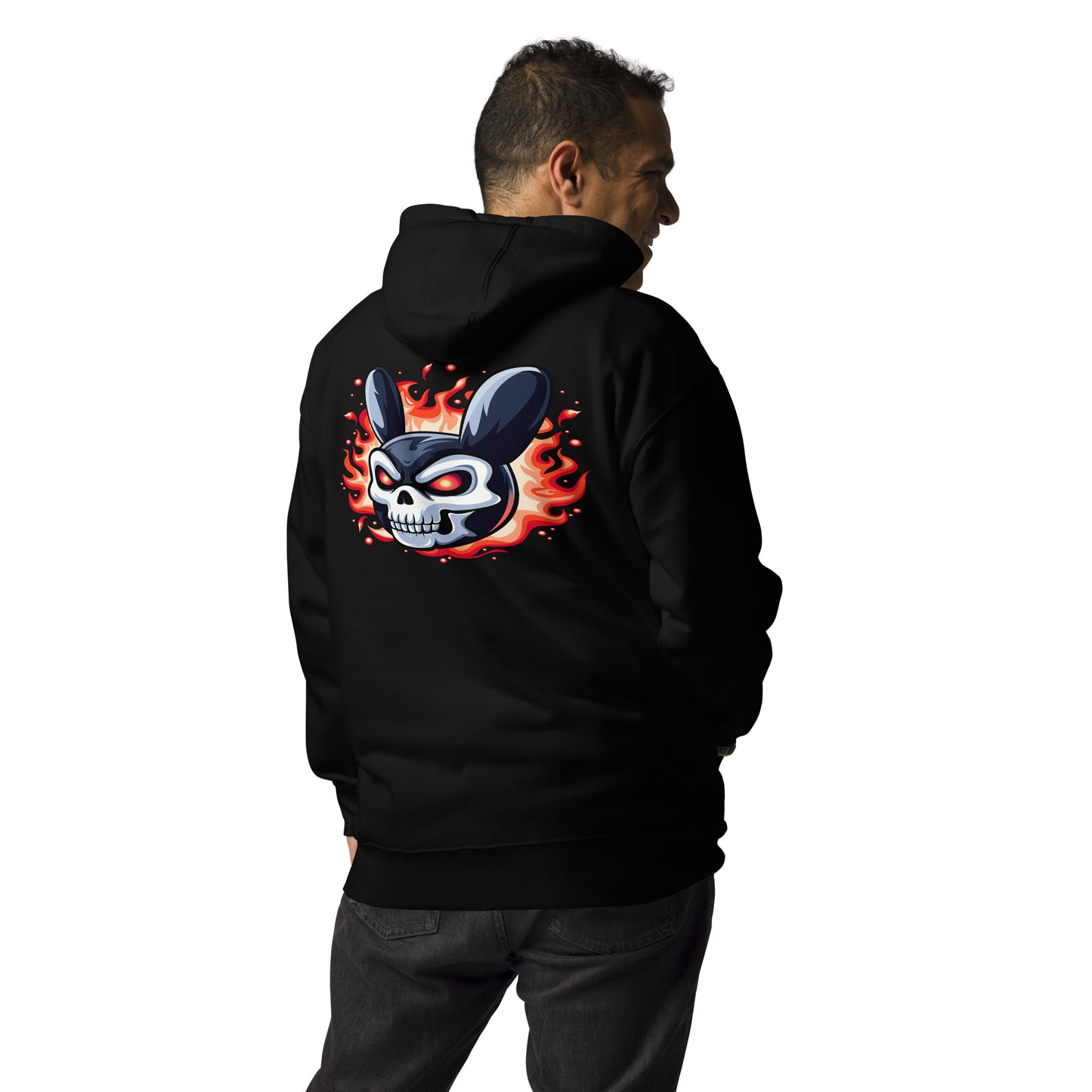 Flaming RugDollz Back Unisex Hoodie