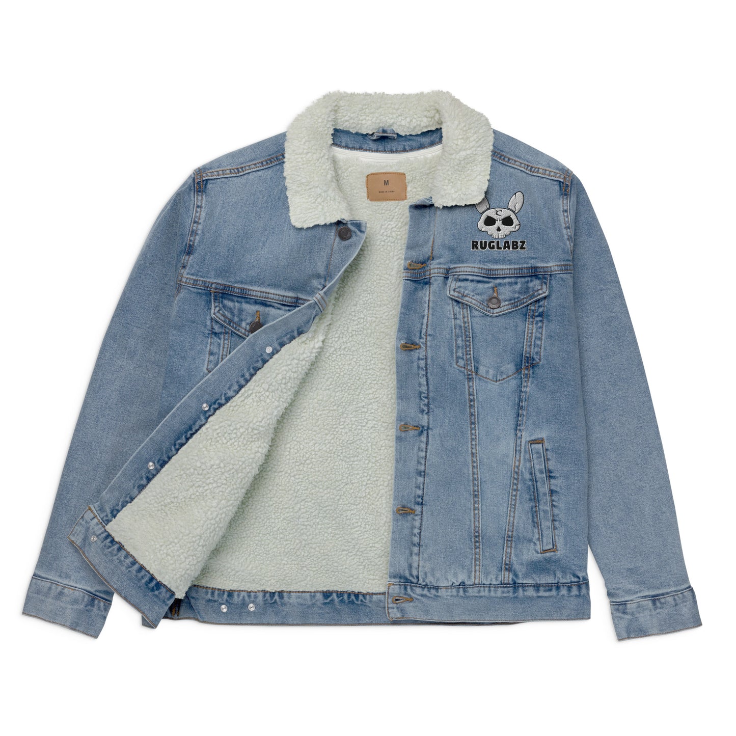 RugLabz Unisex denim sherpa jacket