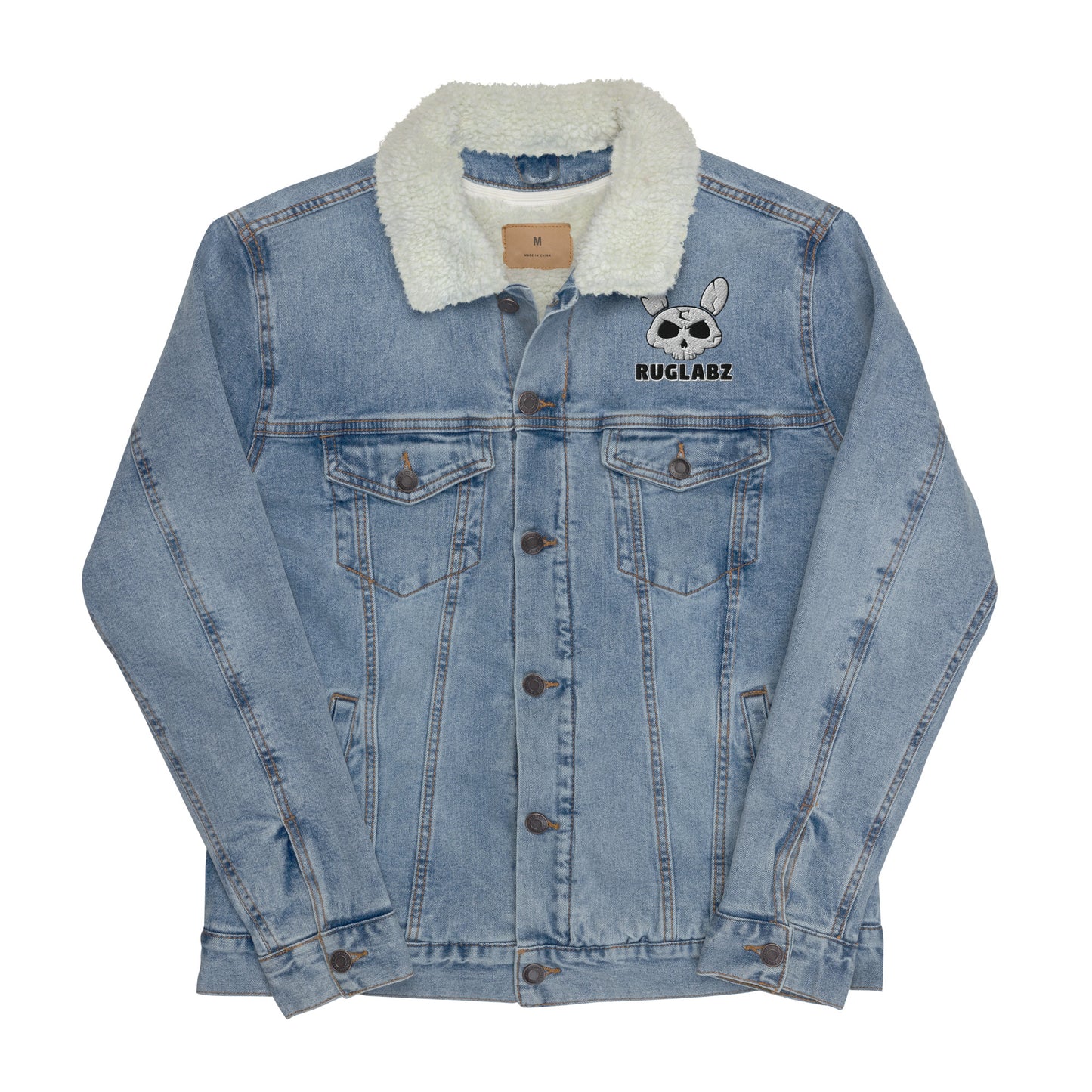 RugLabz Unisex denim sherpa jacket