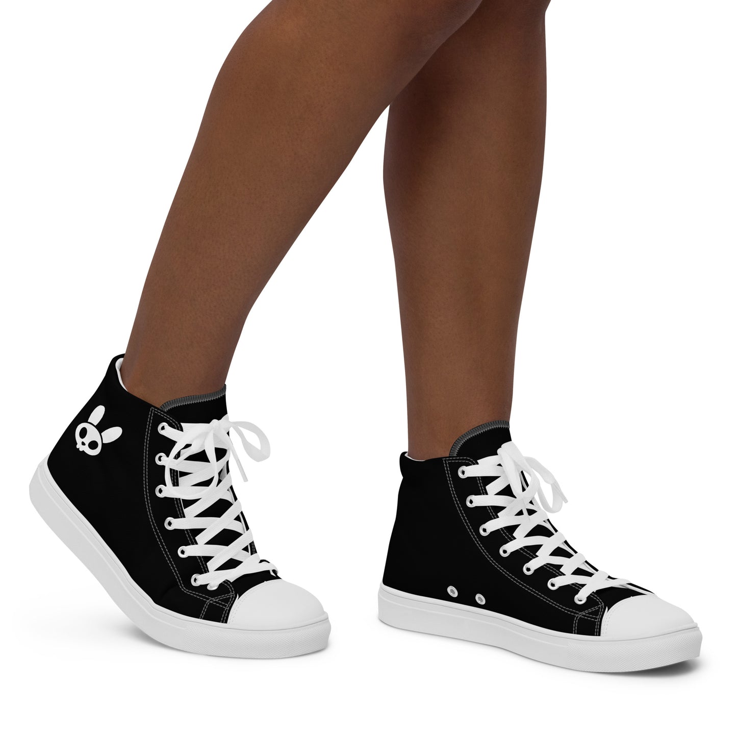 RDZ Women’s High Top Canvas Shoes (Black)